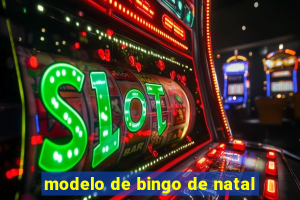 modelo de bingo de natal